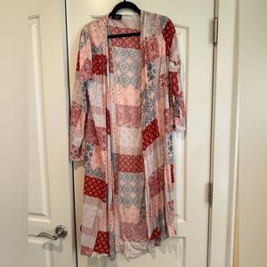 Vici Multicolor Patterned Kimono